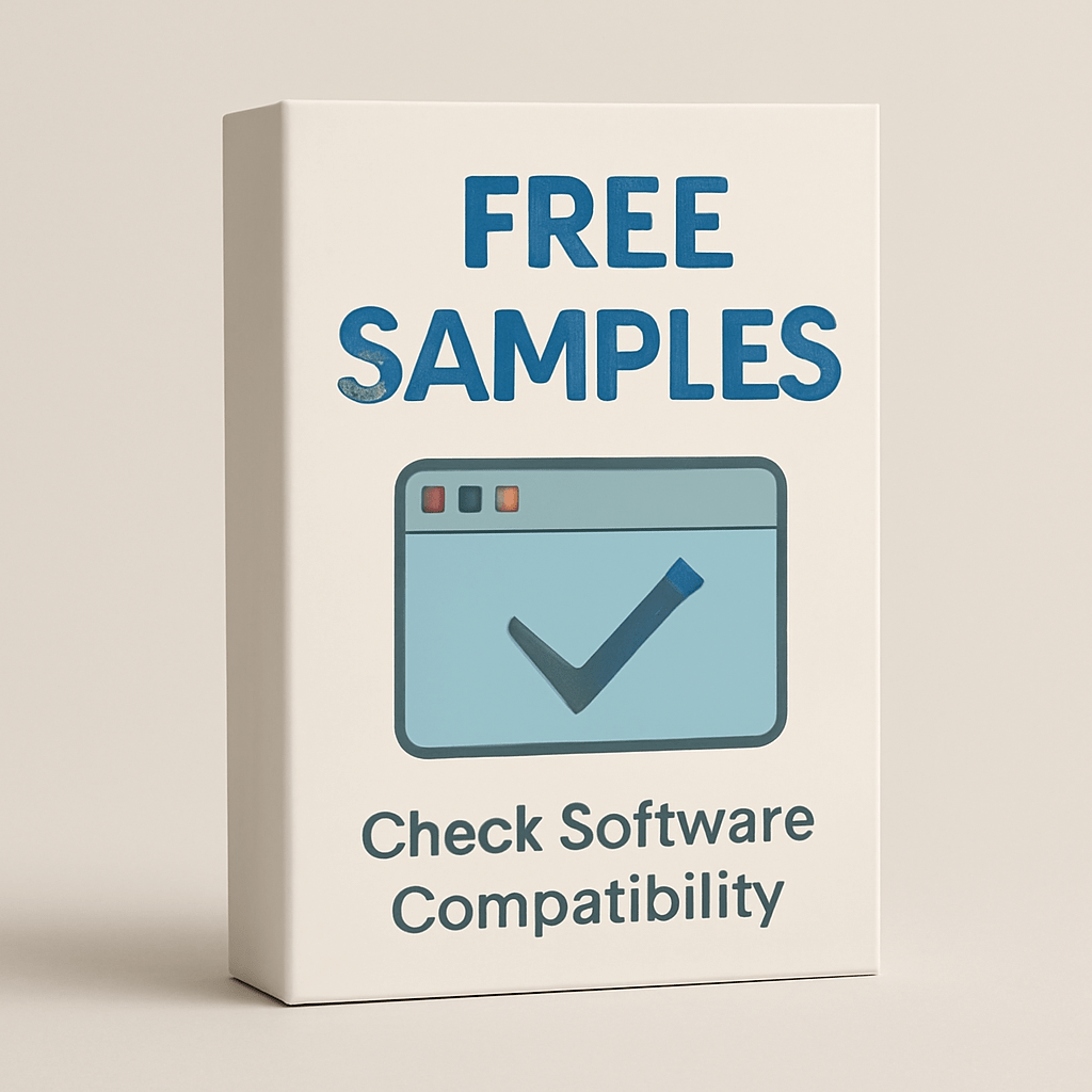 Free Samples: Check Software Compatibility